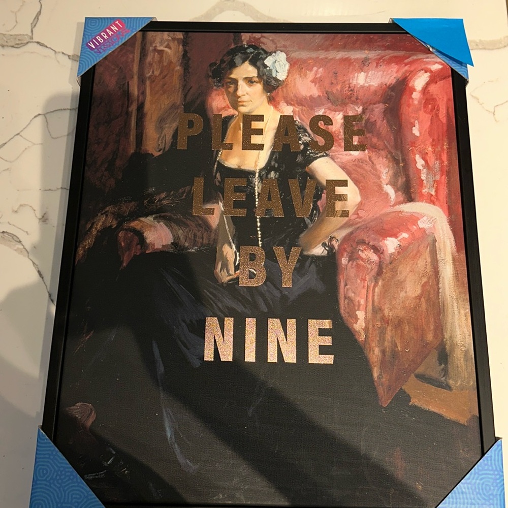 Please Leave By Nine Wall Art